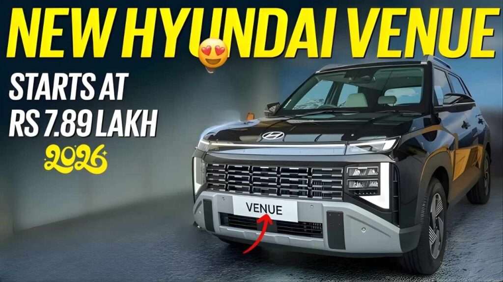 Hyundai Venue 2026 Launched - Stunning Design, Advanced Features & Top Mileage